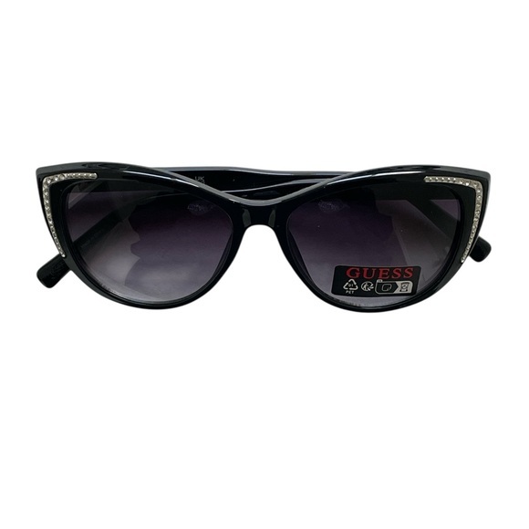 Guess Factory Smoke Gradient Butterfly Sunglasses with Silver Accents